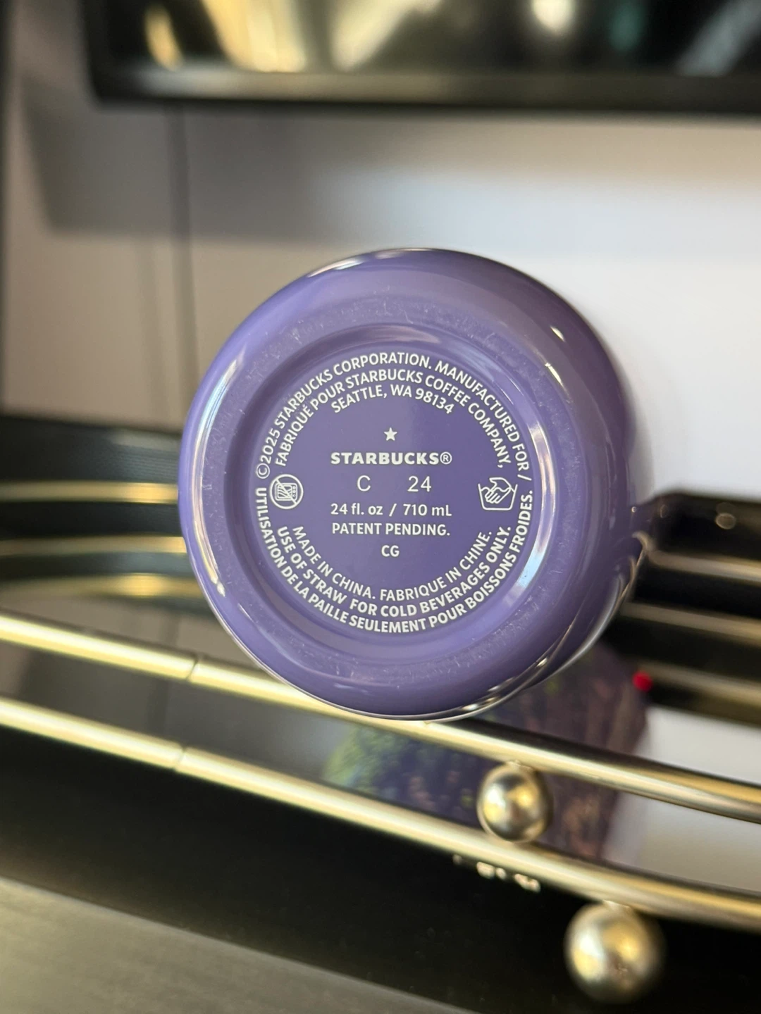 Starbucks Purple Confetti Tumbler w/ Straw – Rare Color – 24oz - photo 3