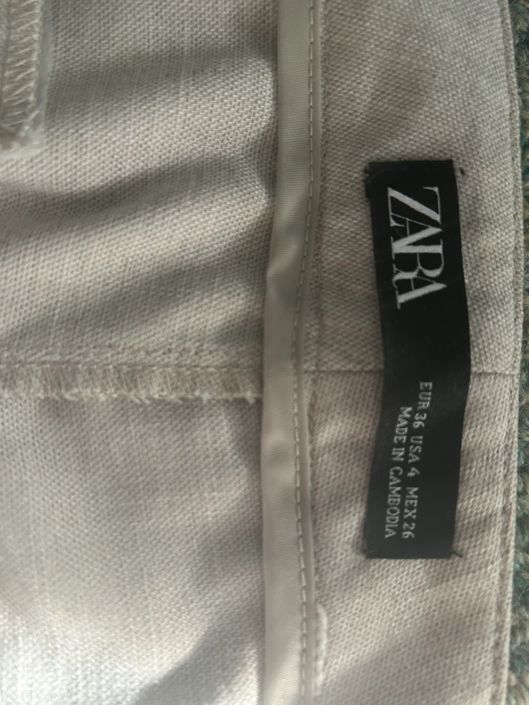 ZARA Light Gray Cropped Pants Size 4 NWOT - photo 3