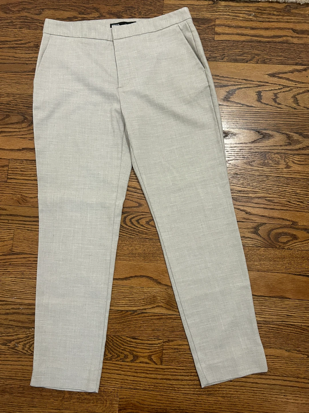 ZARA Light Gray Cropped Pants Size 4 NWOT