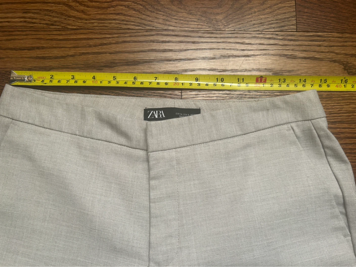 ZARA Light Gray Cropped Pants Size 4 NWOT - photo 5