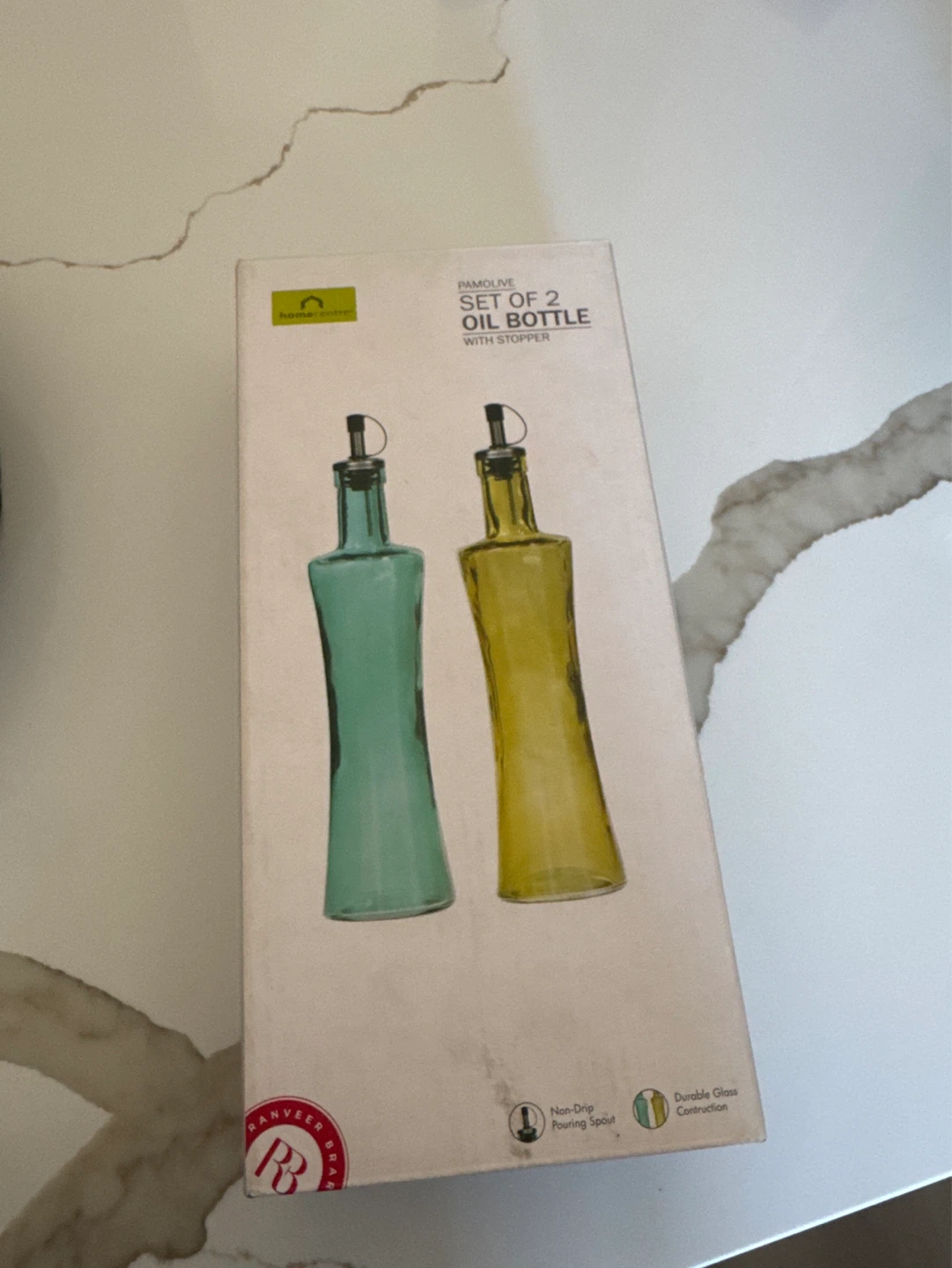 PamOlive Set of 2 Oil dispensers with Stoppers
