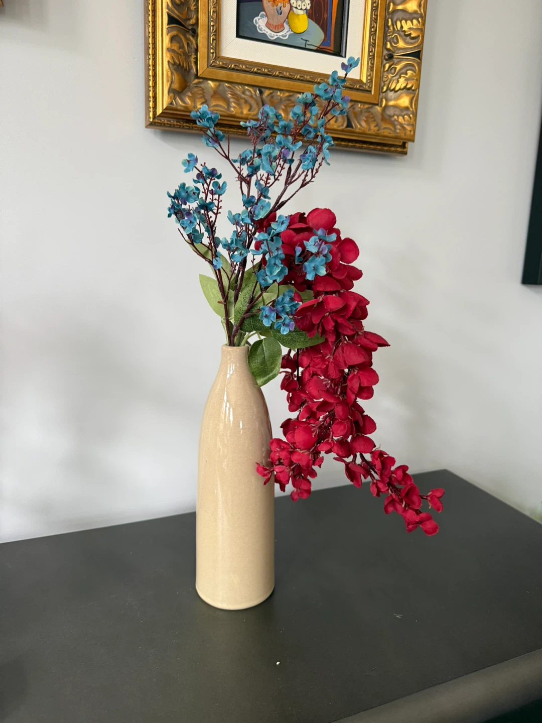 Artificial Flower Arrangement with Beige Vase - photo 3