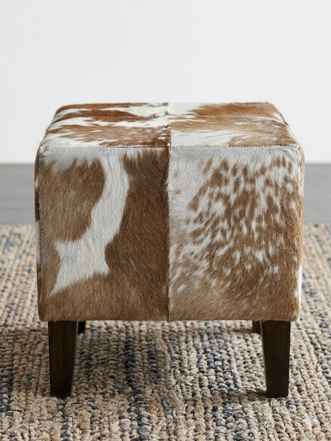 Cowhide Ottoman Stool