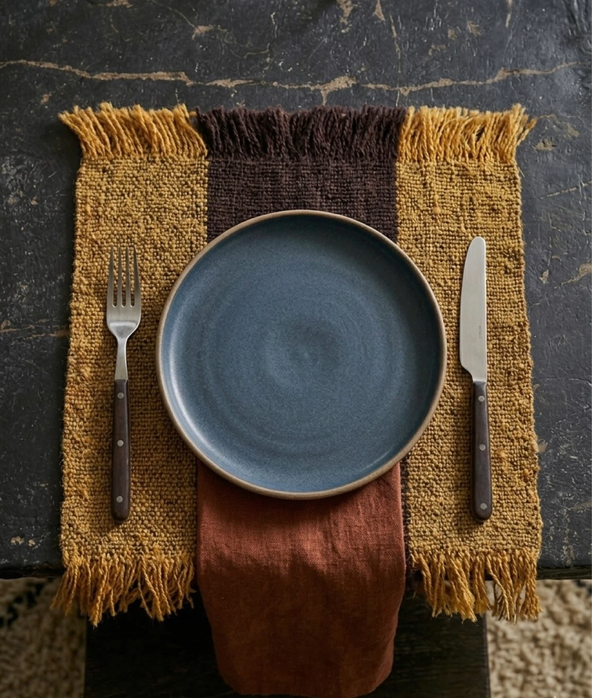 Hand Woven Placemats  with Fringe