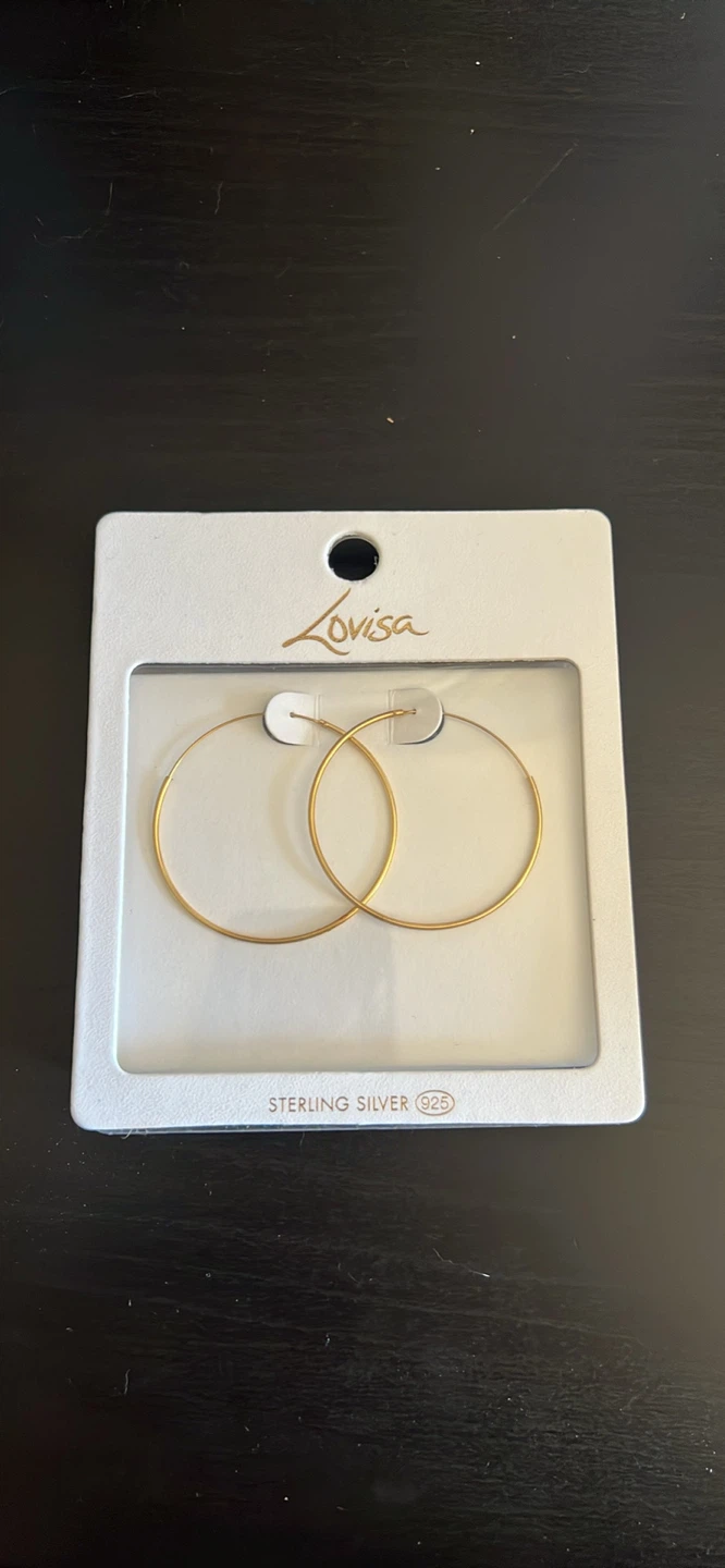 Gold Sterling Silver Hoops