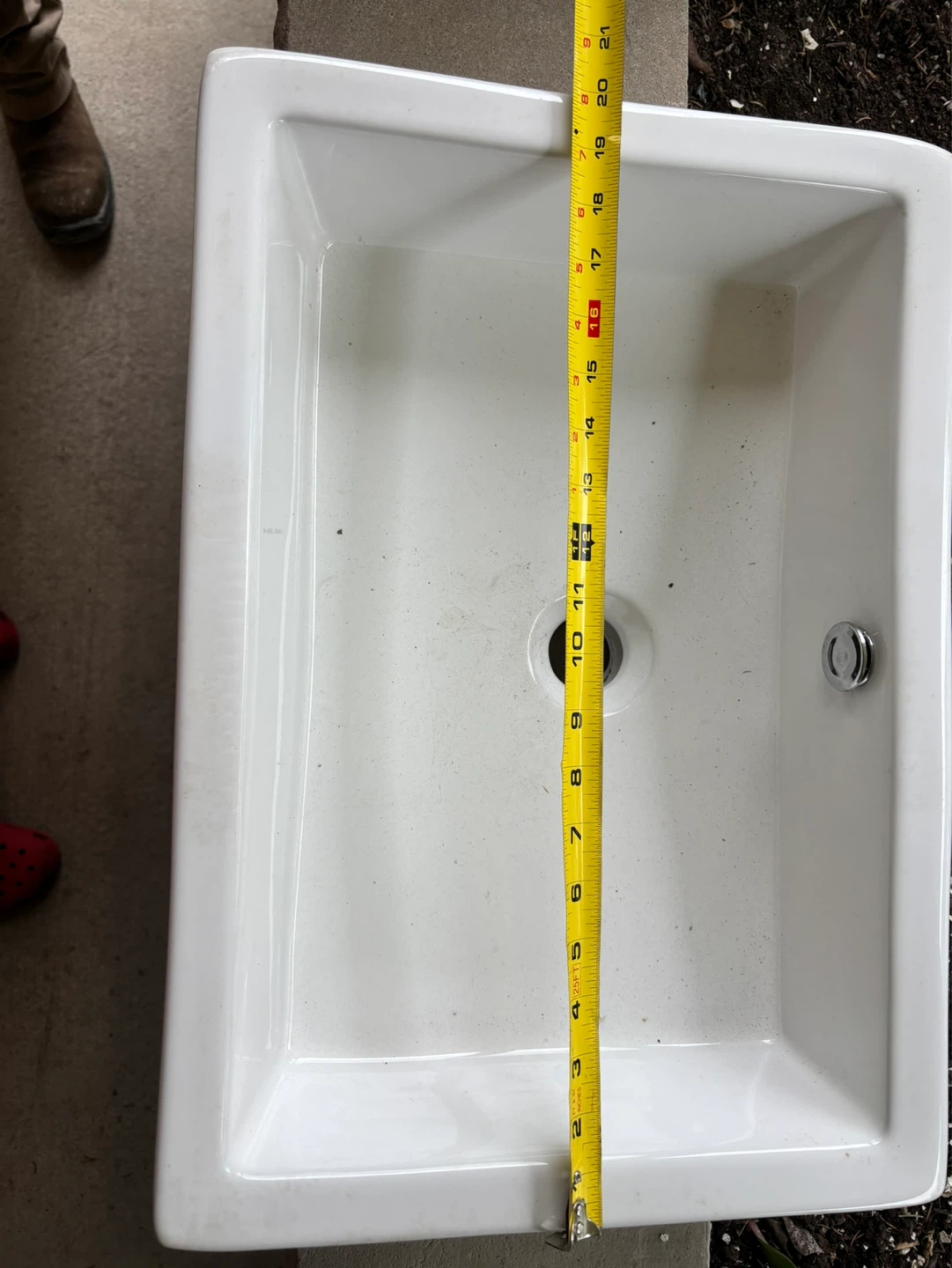 White Rectangular Ceramic Sink - photo 5
