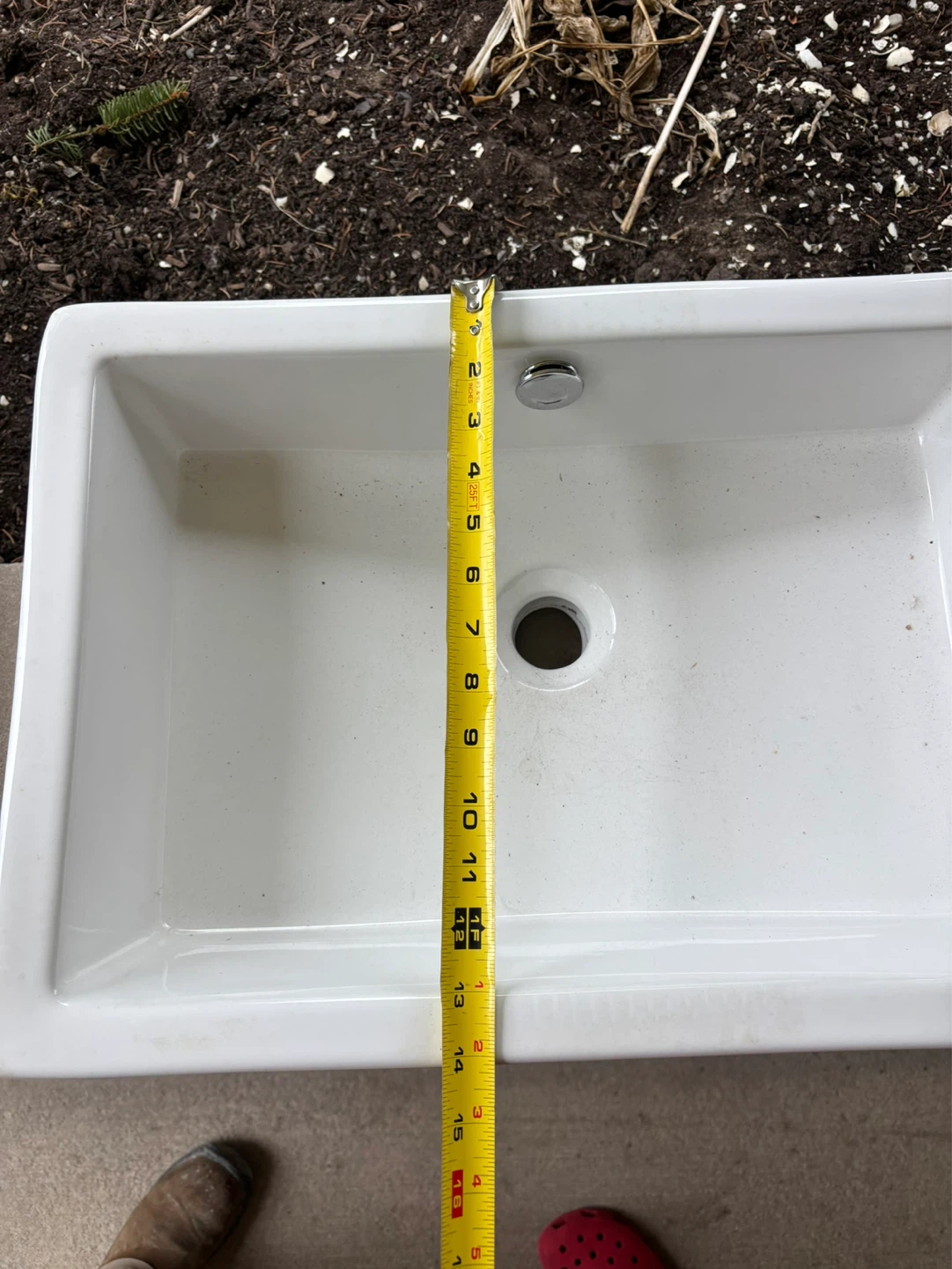 White Rectangular Ceramic Sink - photo 4