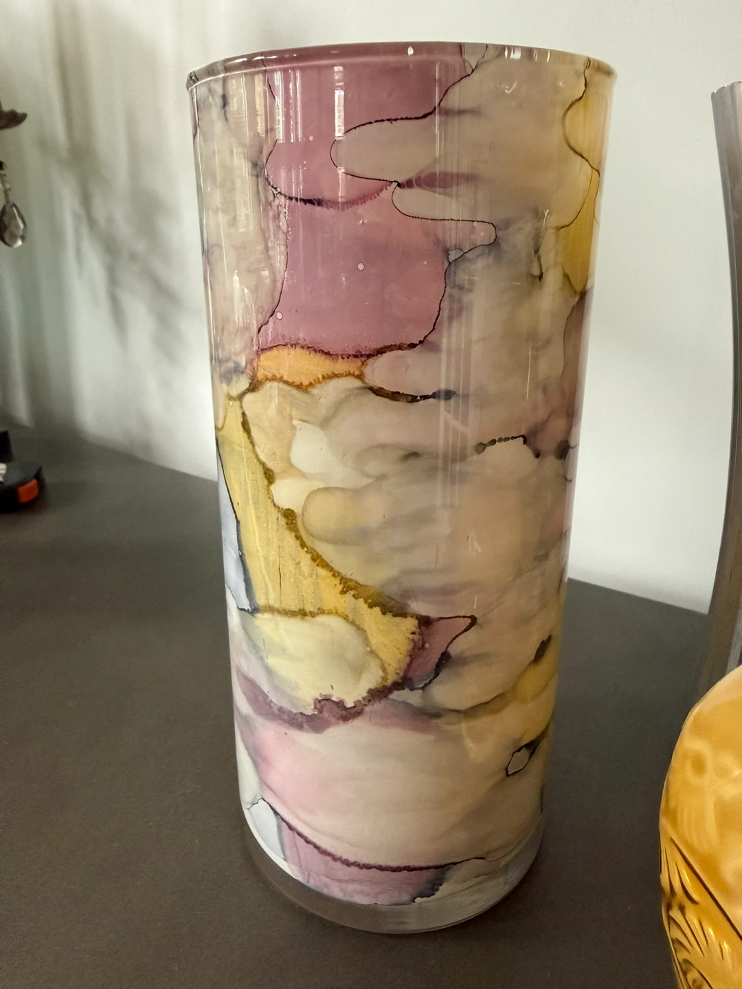 Tall Swirl Glass Vase