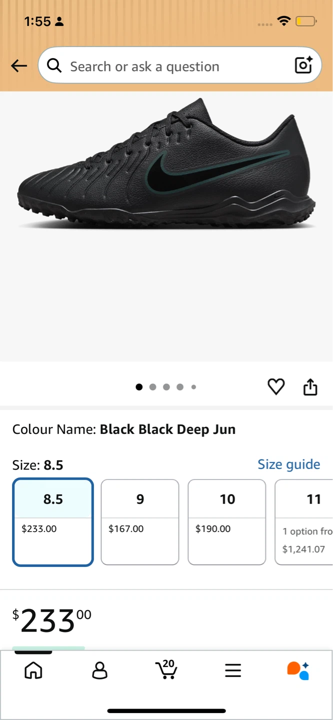 Nike Jr Legend 10 Club TF Soccer Cleats - Black, Youth Size 3Y