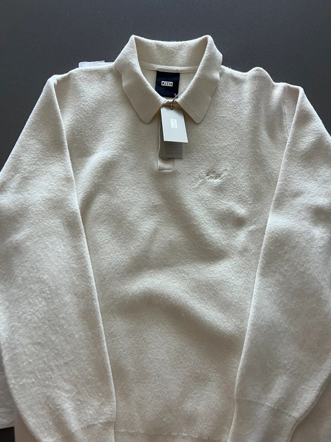 $195 KITH UNWORN W/ TAGS MARINO WOOL LONG SLEEVE POLO SIZE SMALL - photo 4