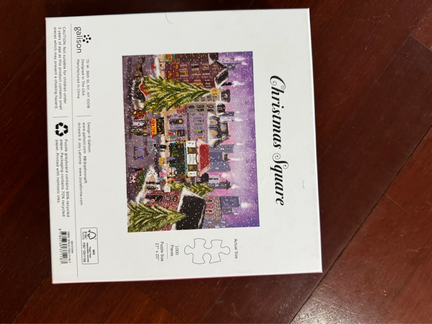 Galison Christmas Square 1000 Piece Puzzle - photo 3