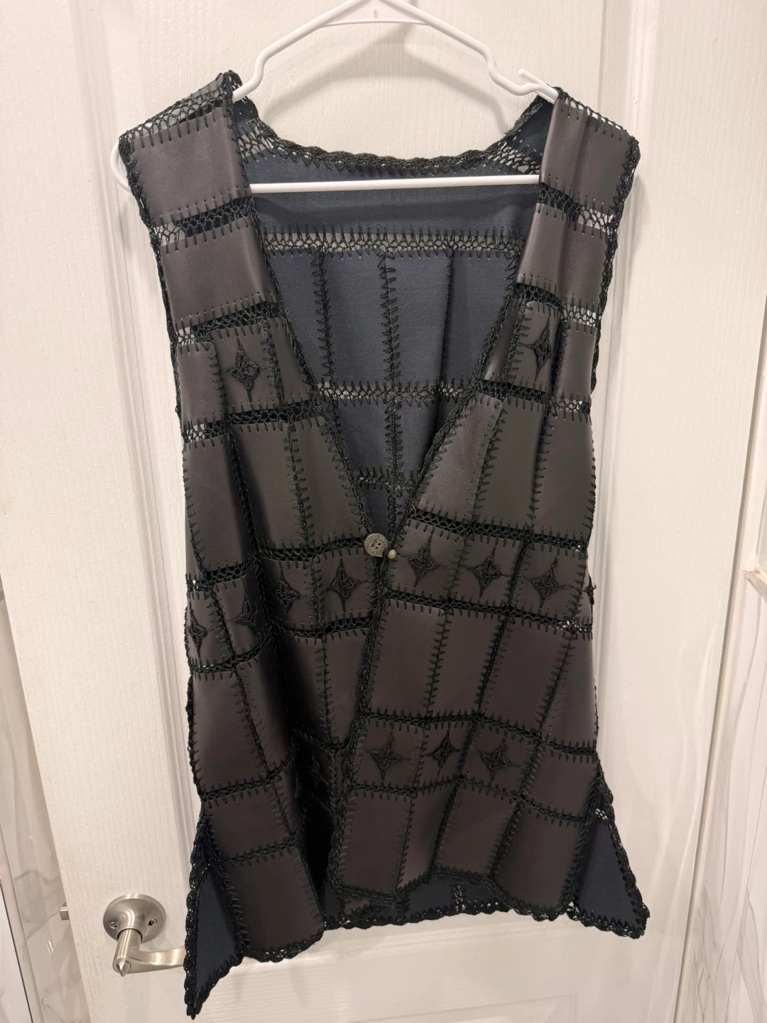 Black Patchwork Vest