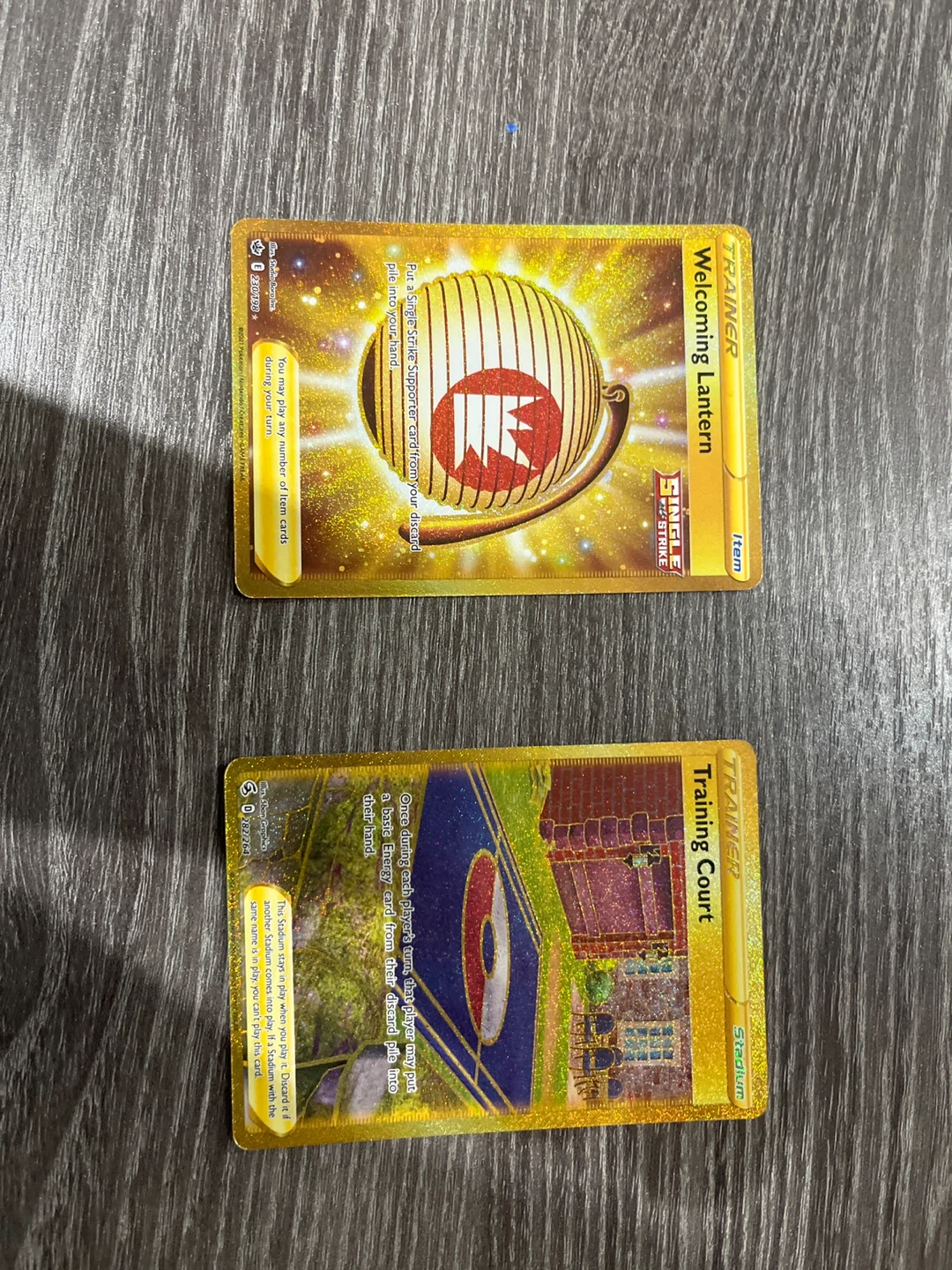 Pokemon Gold Trainer Cards-Welcoming Lantern & Training Court