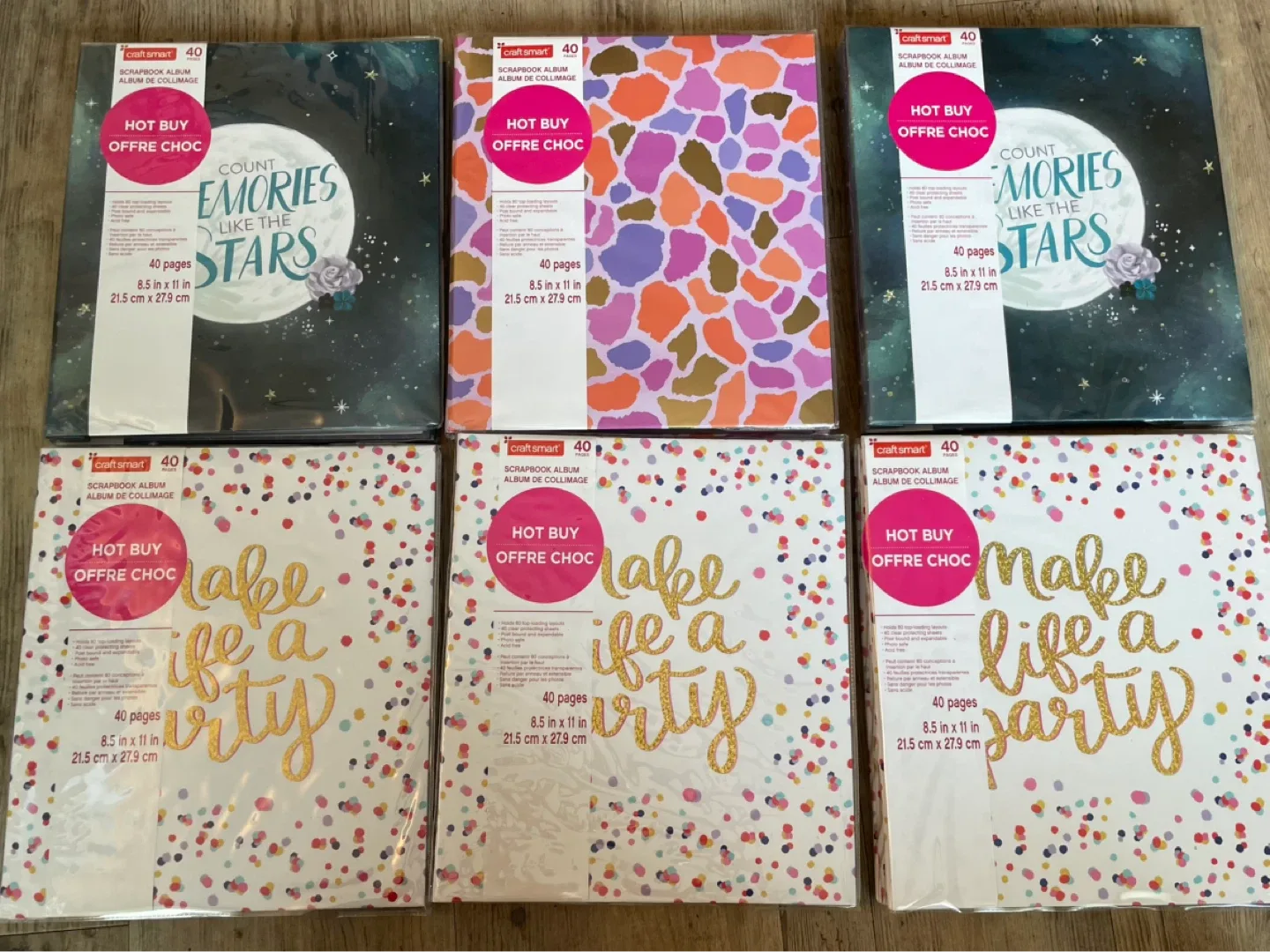 Craftsmart 40-Page Scrapbook Albums set of 6