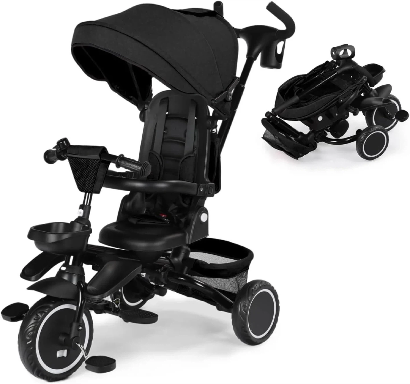 Folding Tricycle with Canopy and Parent Handle - photo 4
