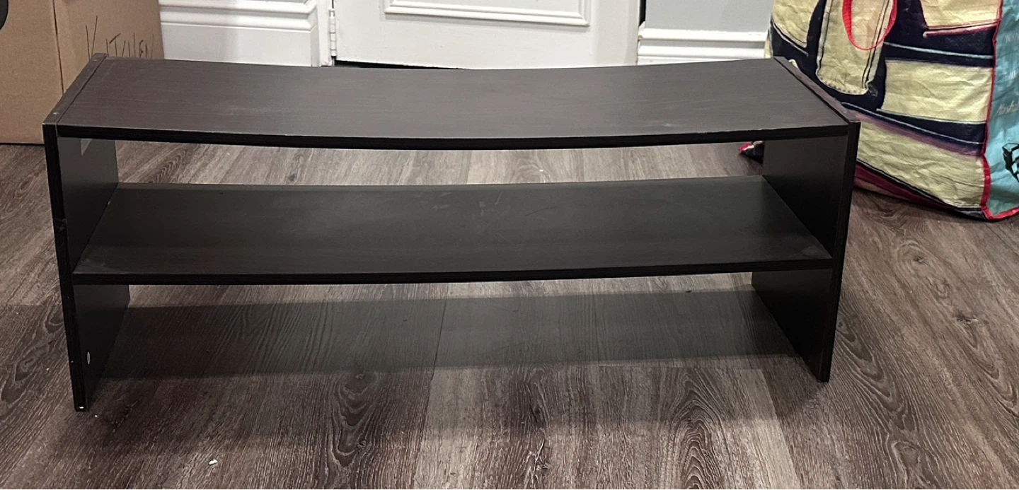 Black 2-Tier Shelf Unit