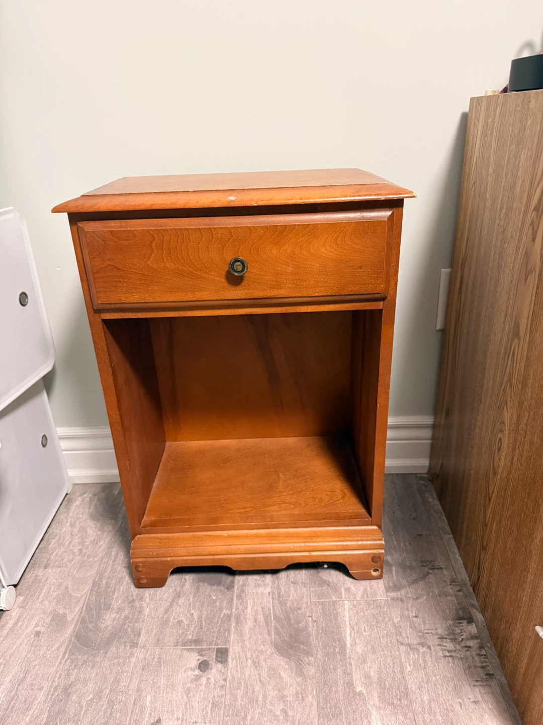 Wooden Nightstand with Drawer