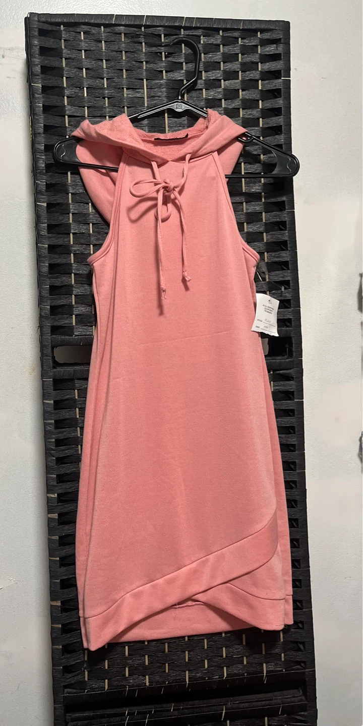 Pink Hooded Sleeveless Dress size M - photo 2