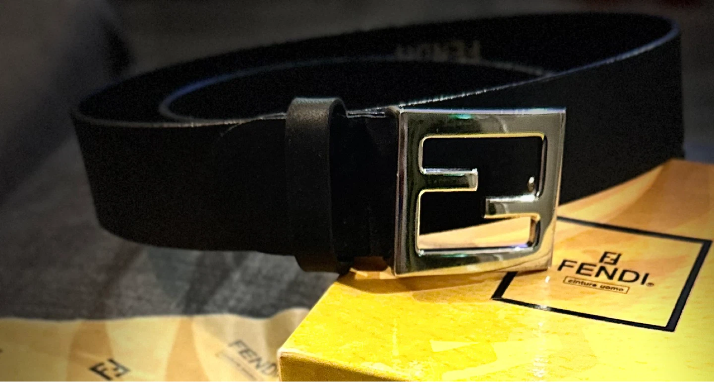Fendi Black Leather Belt with FF Buckle - photo 4