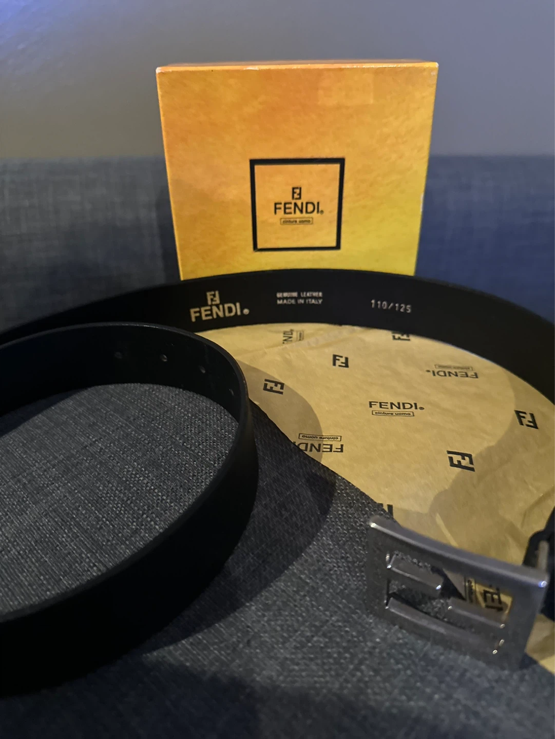Fendi Black Leather Belt with FF Buckle - photo 3