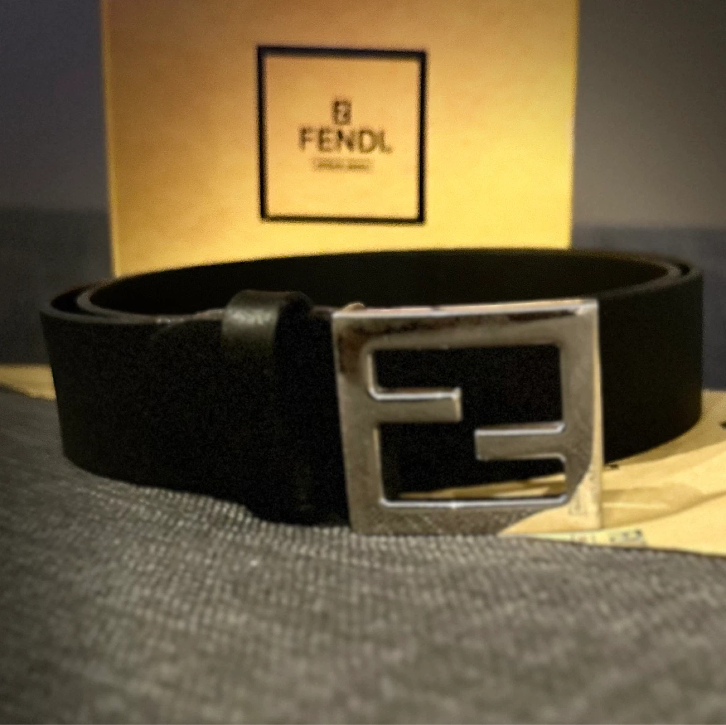 Fendi Black Leather Belt with FF Buckle - photo 2