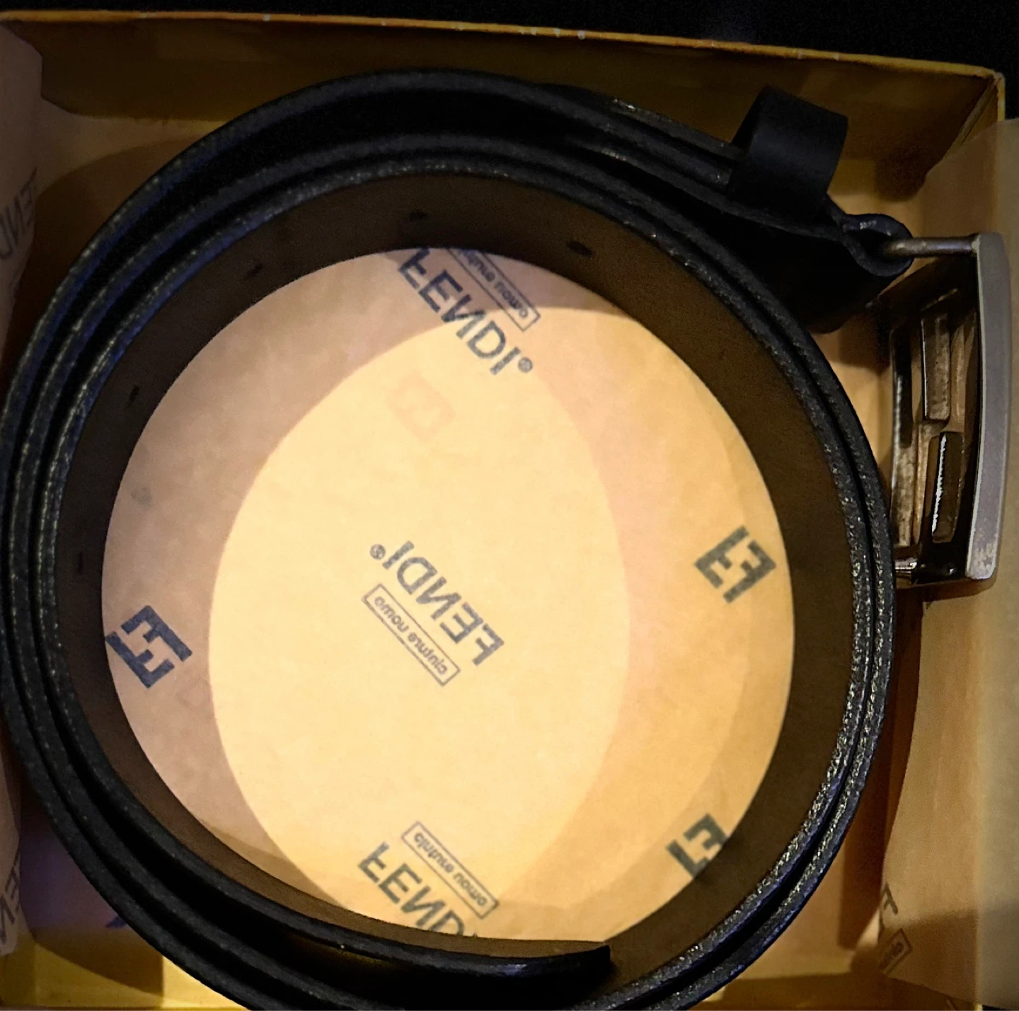 Fendi Black Leather Belt with FF Buckle - photo 5