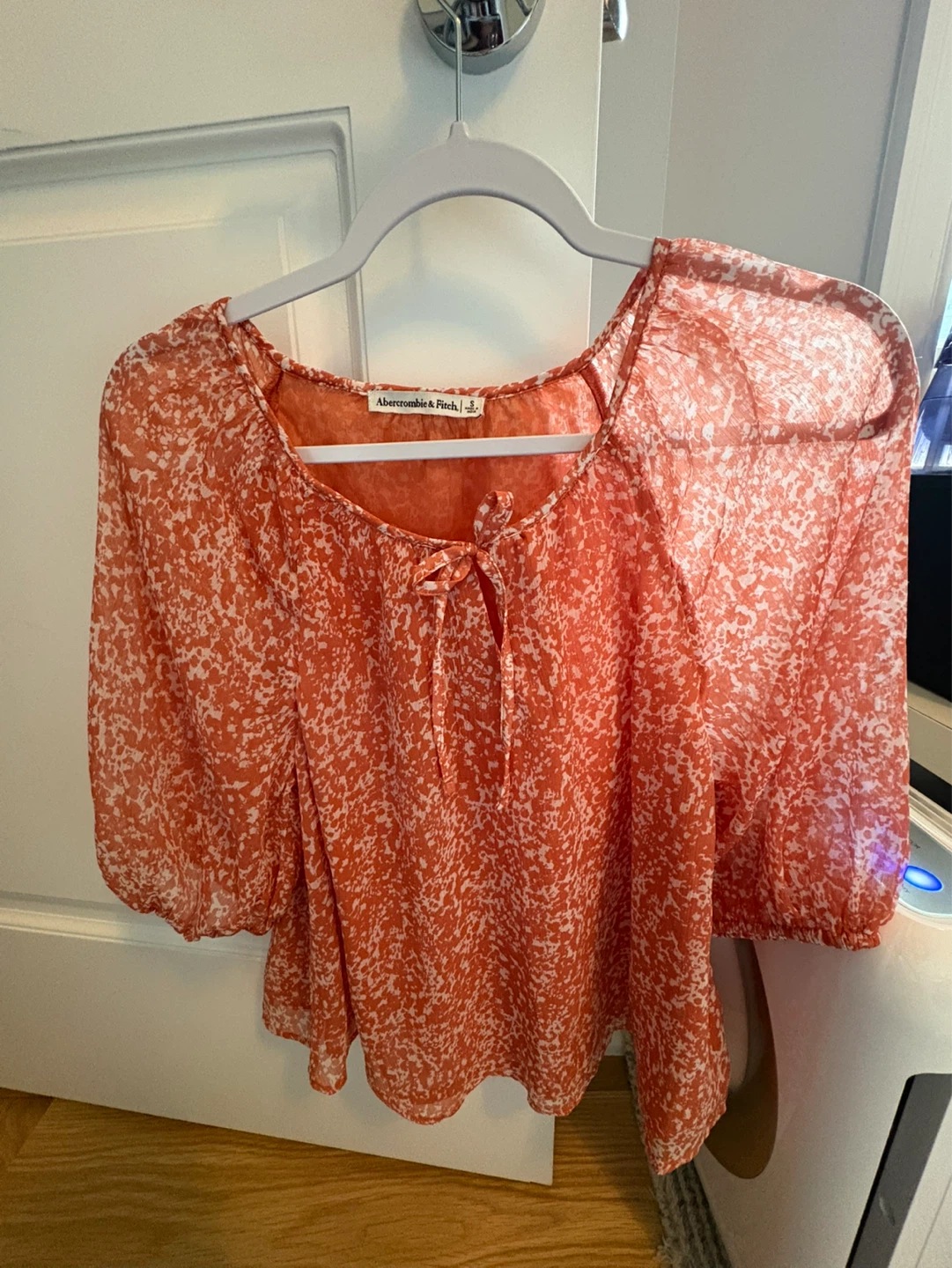 Abercrombie & Fitch Women's Orange Floral Print Blouse Size S