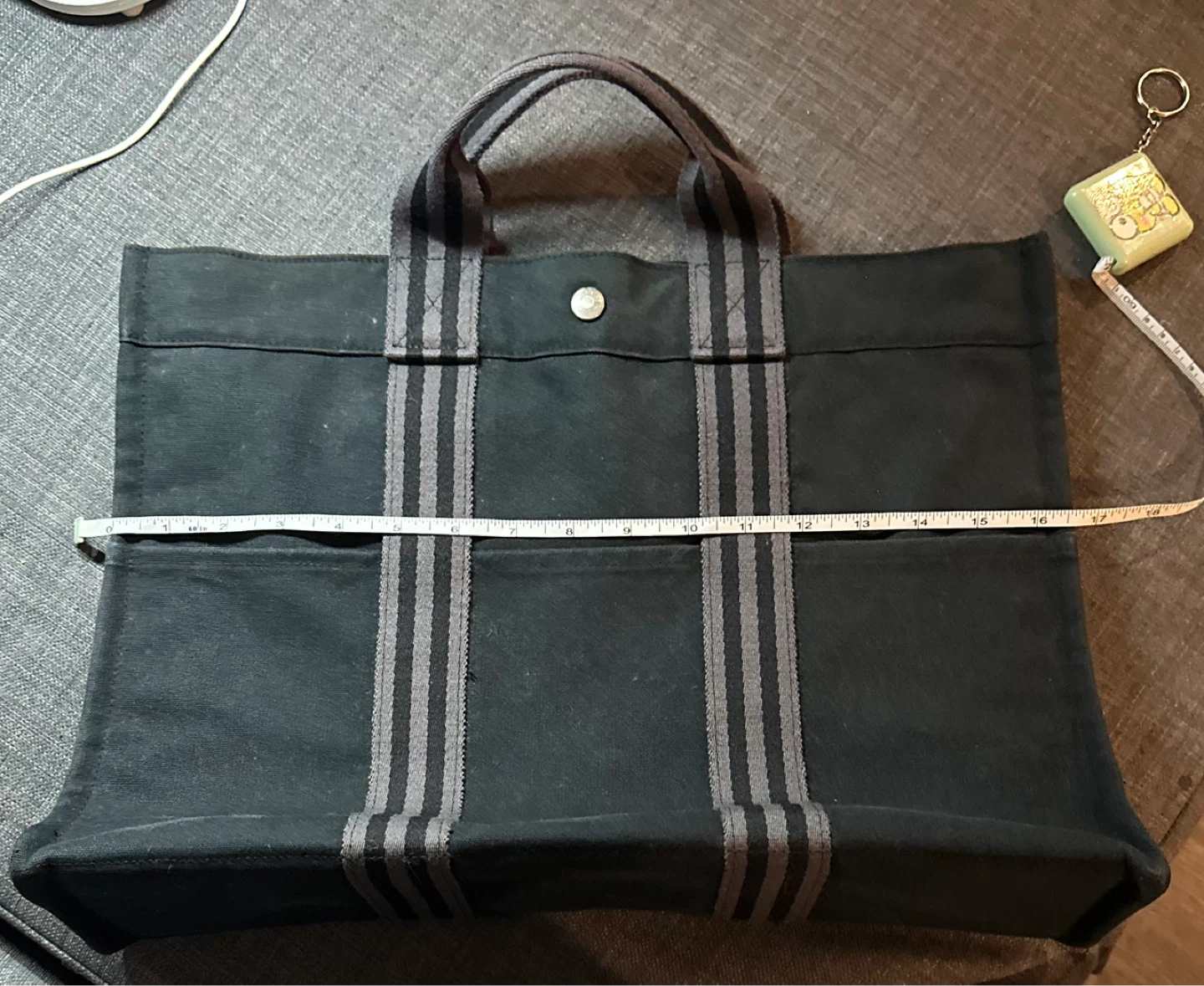 Hermès Black Canvas Tote Bag - photo 4