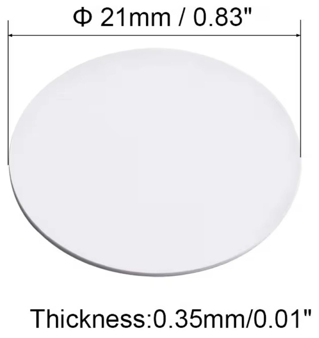 21mm White Screw Hole Cover Stickers - photo 2