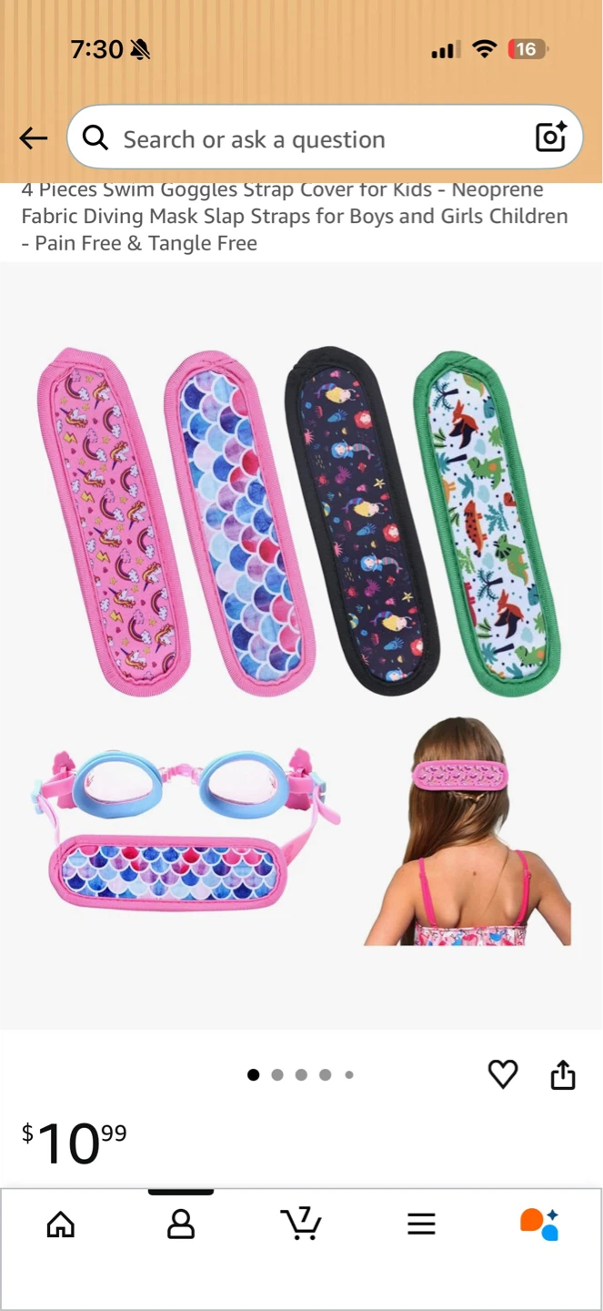 3 Brand New Neoprene Swim Goggle Strap Covers