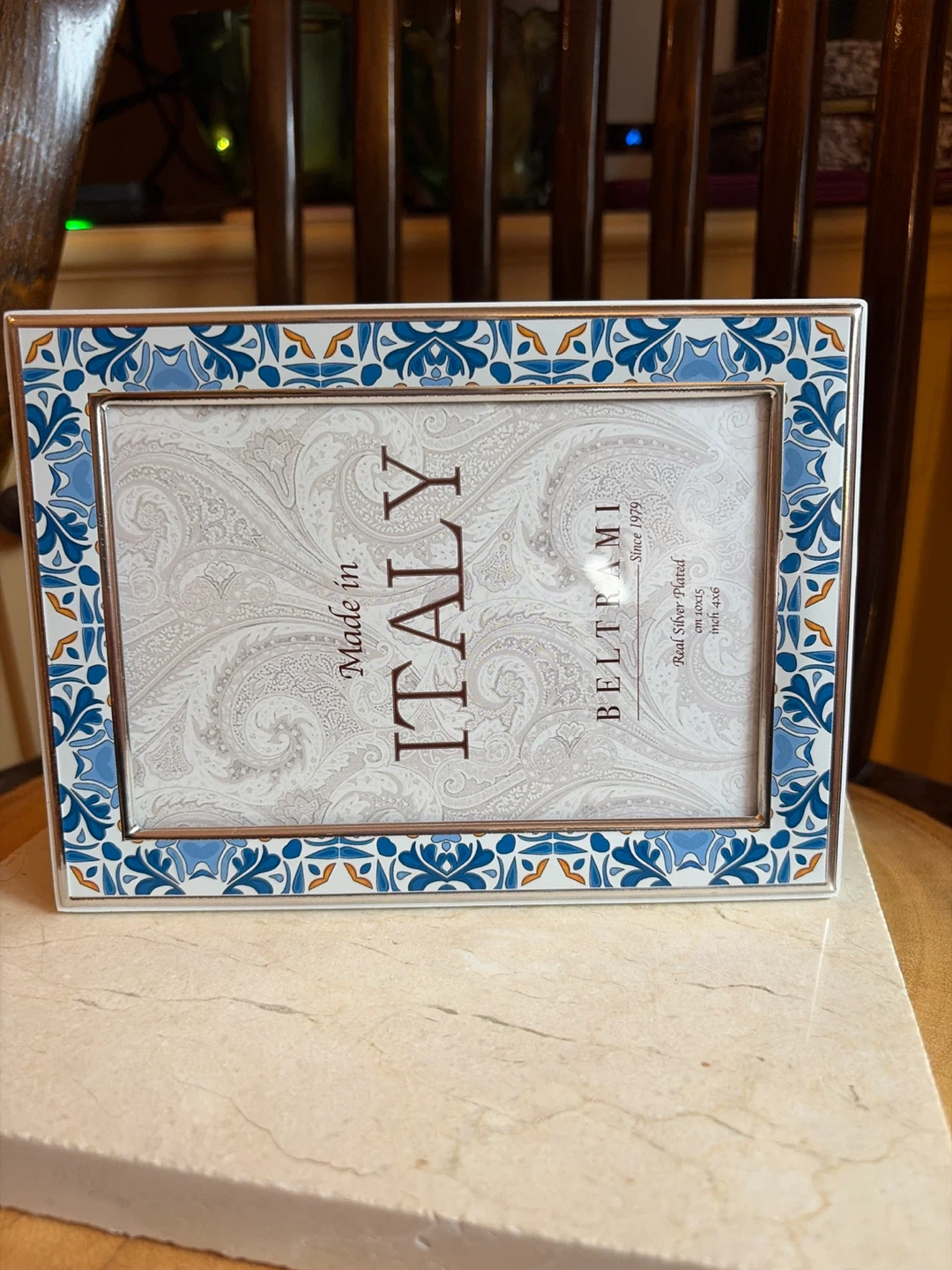 BELTRAMI "Made in Italy" Real Silver Plated Photo Frame 4x6 - photo 5