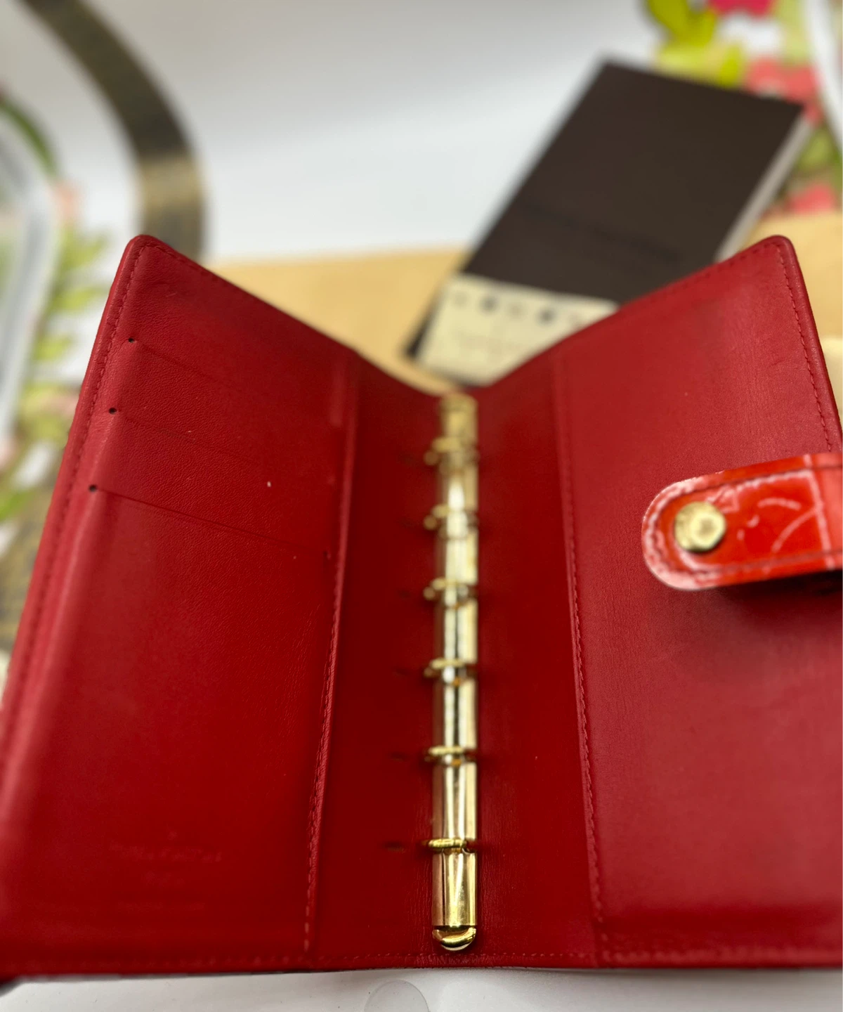 Louis Vuitton Red Monogram Vernis PM Agenda Cover - photo 5