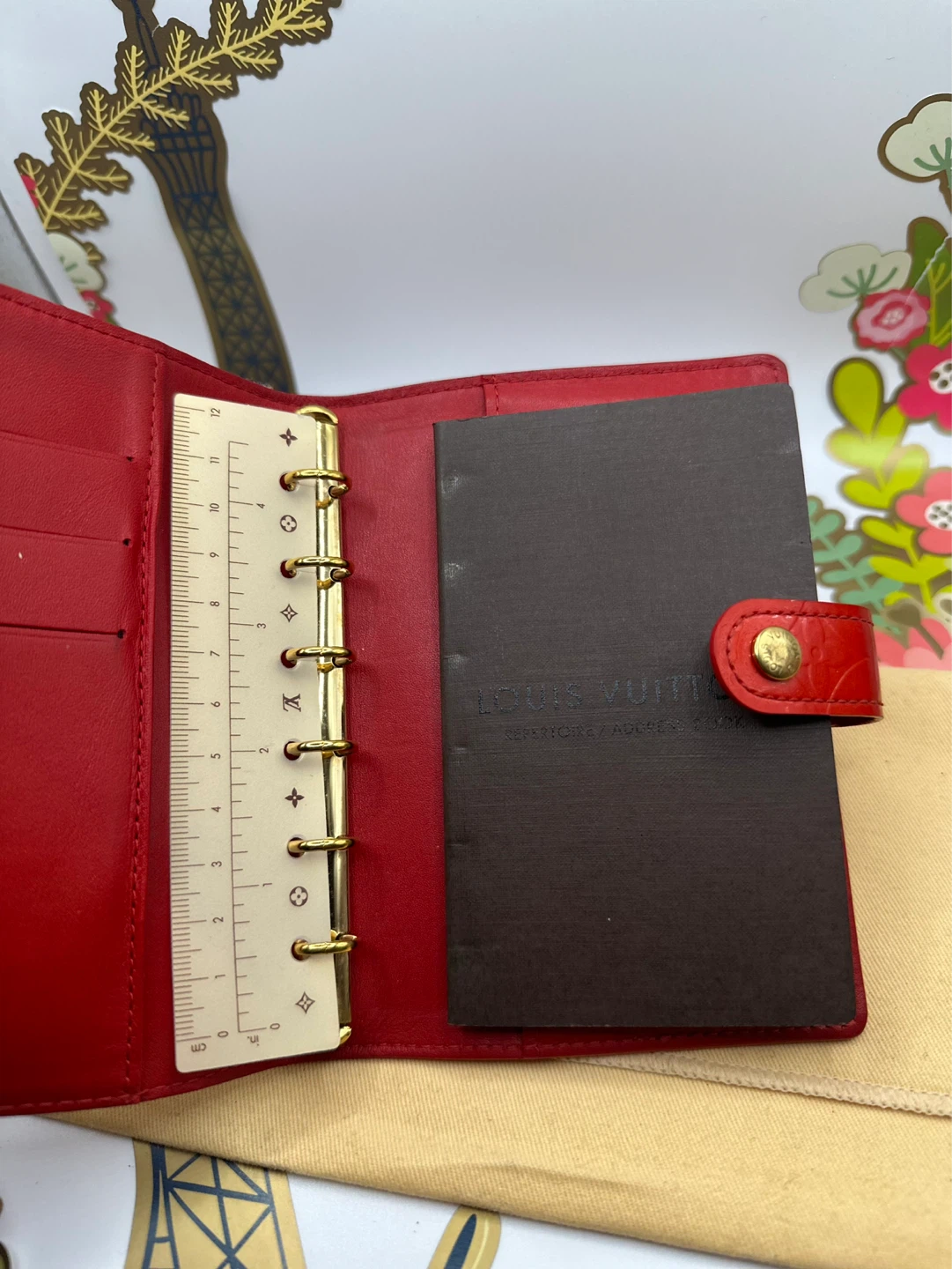 Louis Vuitton Red Monogram Vernis PM Agenda Cover - photo 2