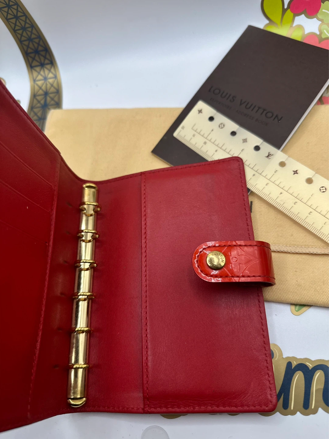 Louis Vuitton Red Monogram Vernis PM Agenda Cover - photo 4