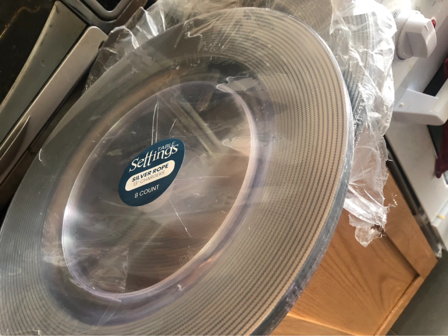 Table Settings Silver Rope Charger Plates - 8 Count - photo 4