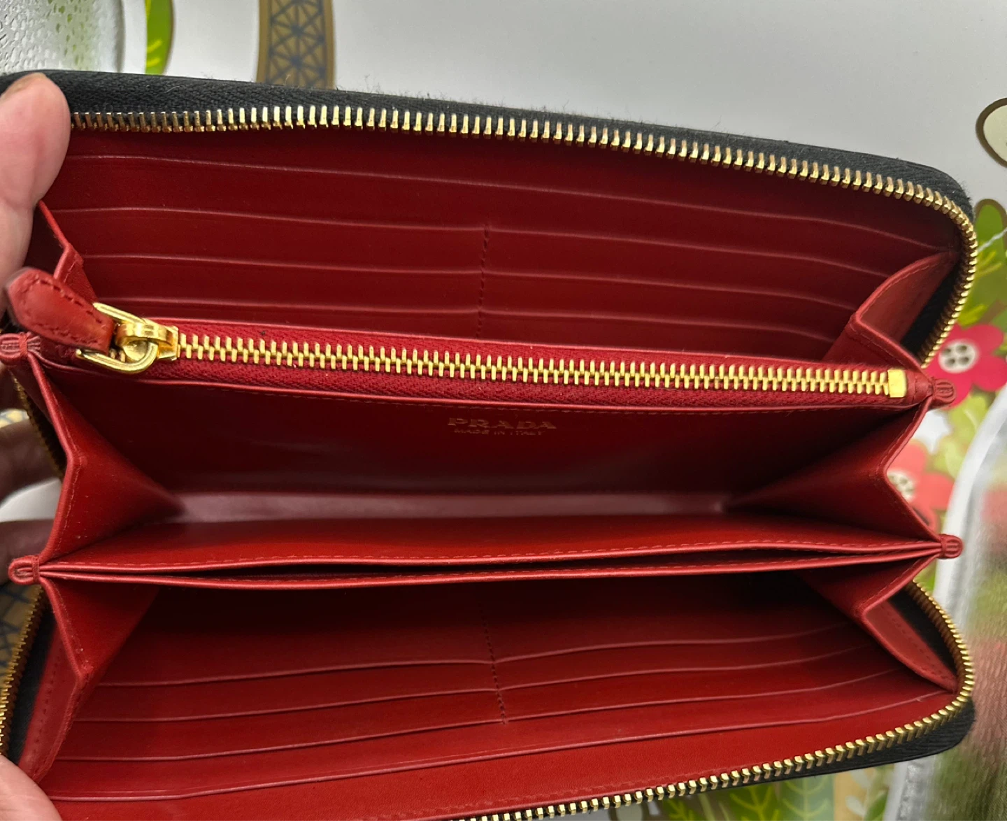 Prada Black Saffiano Leather Zip Around Wallet - photo 5