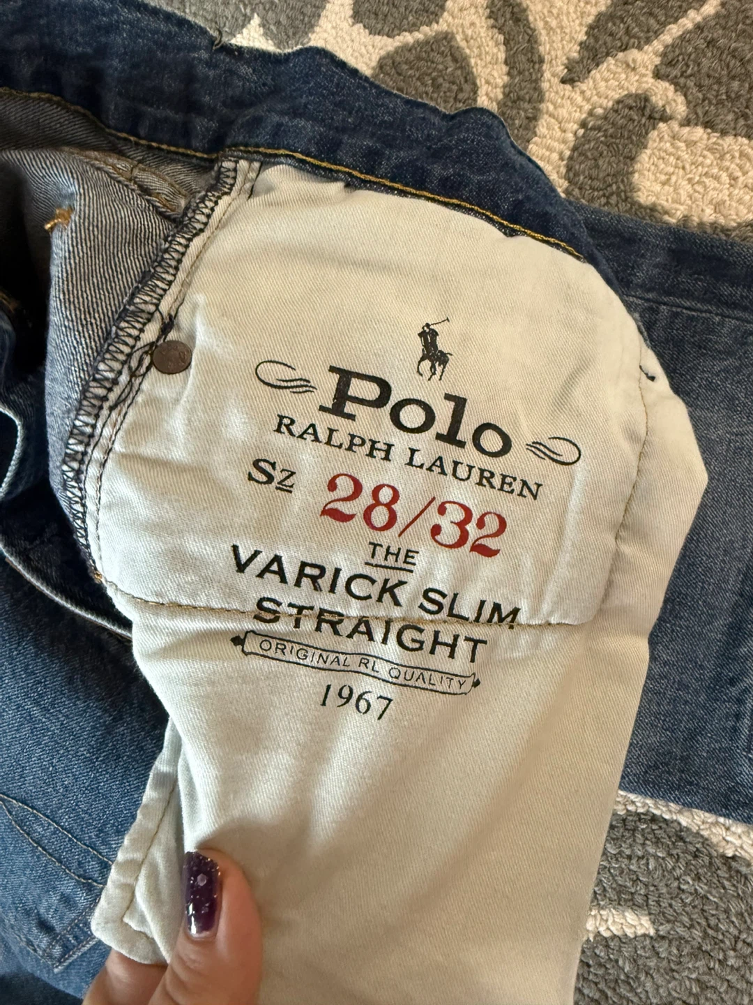 Men’s Polo Ralph Lauren Varick Slim Straight Jeans Size 28/32 - photo 3