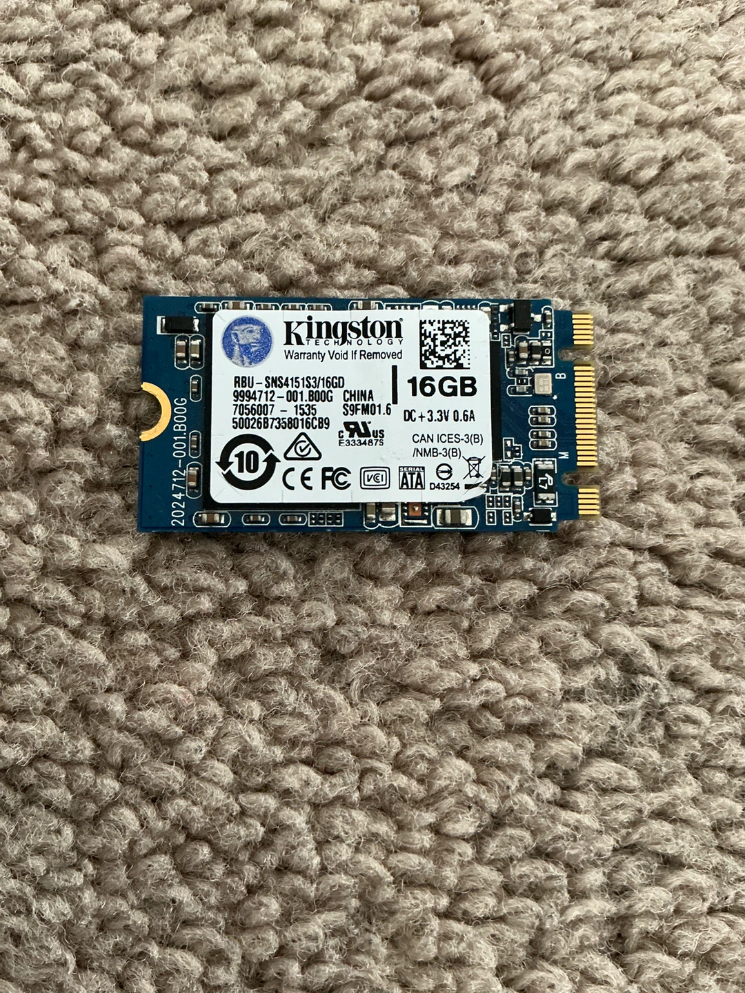 Kingston 16GB SSD