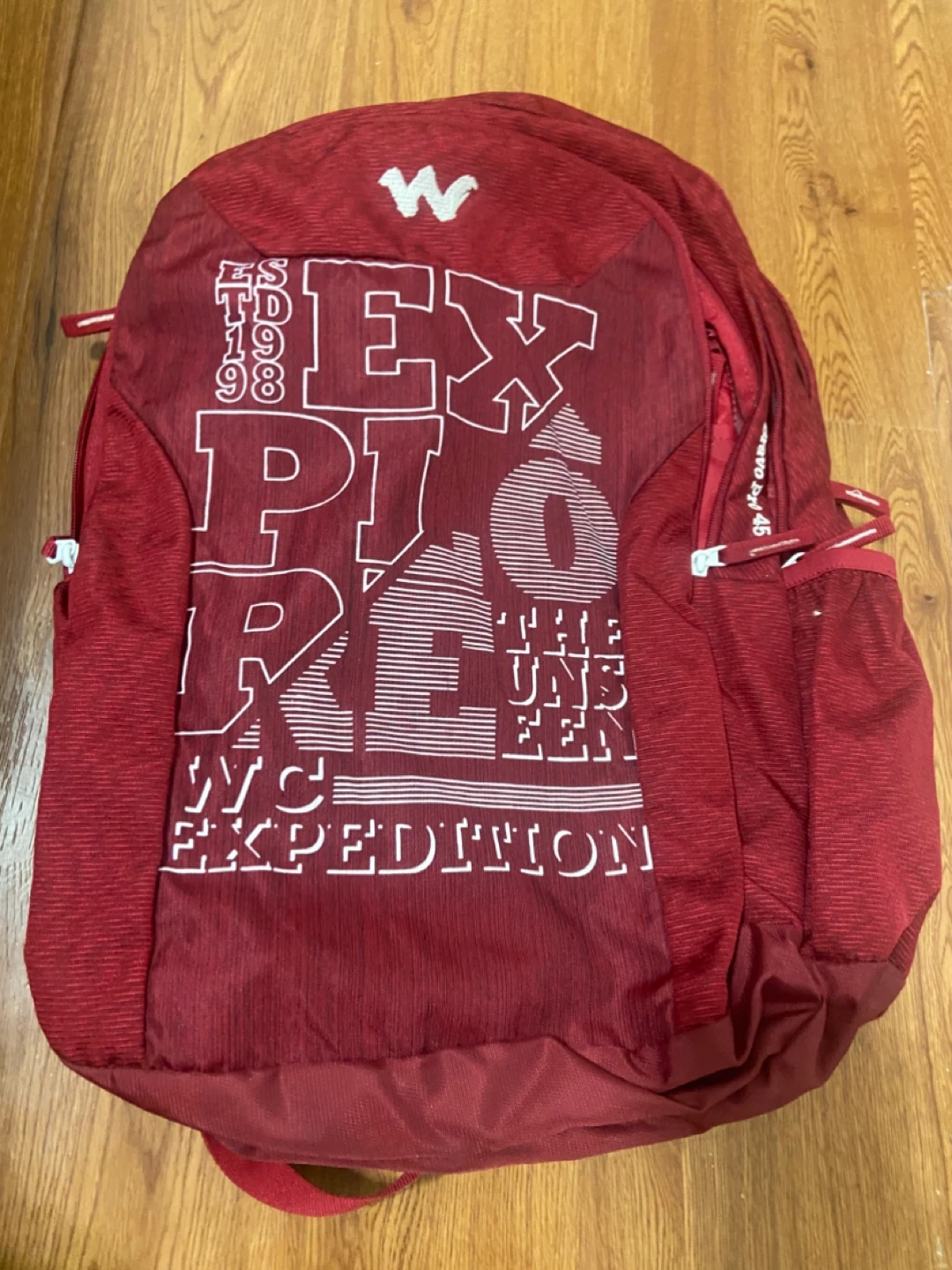 Red Backpack with 3 zips brand new - photo 2