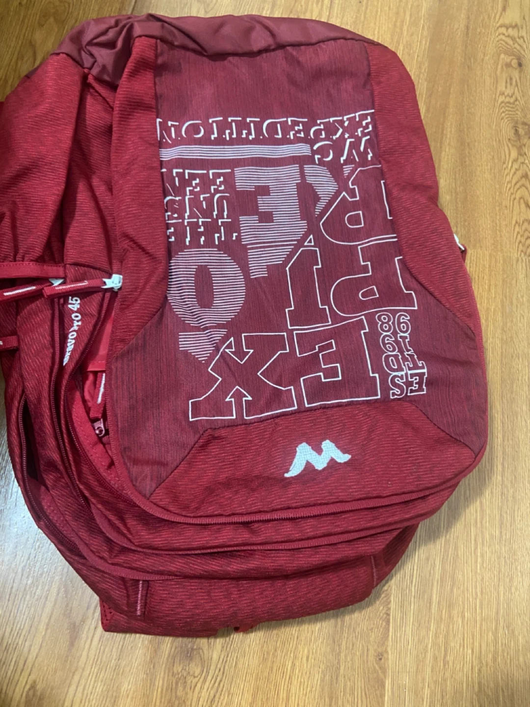Red Backpack with 3 zips brand new