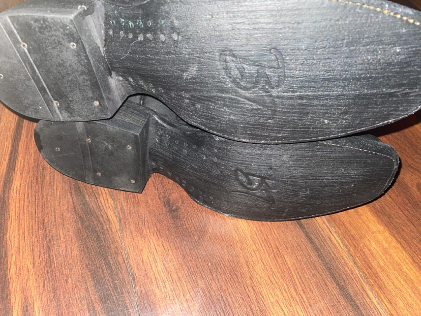 Black Embroidered Cowboy Boots - Size 7 - photo 4