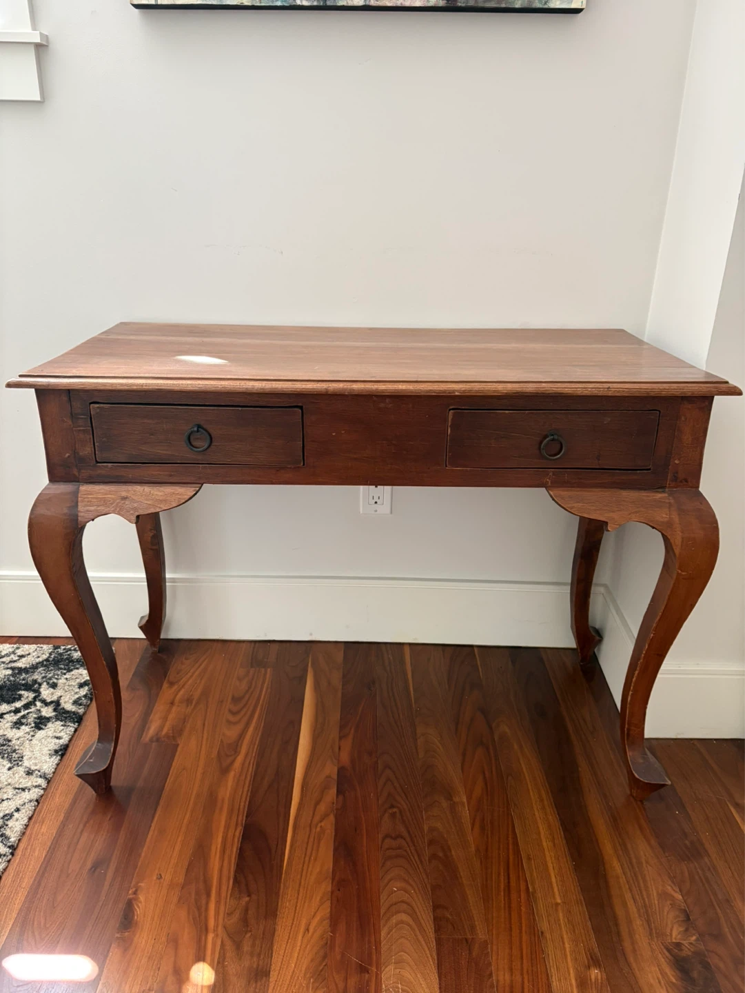 Wooden Desk with Two Drawers