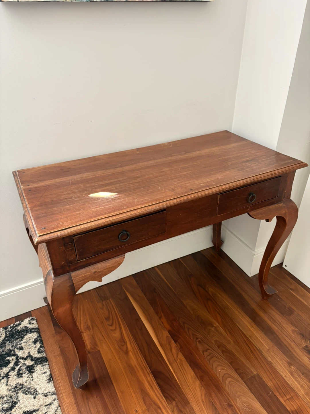 Wooden Desk with Two Drawers - photo 4