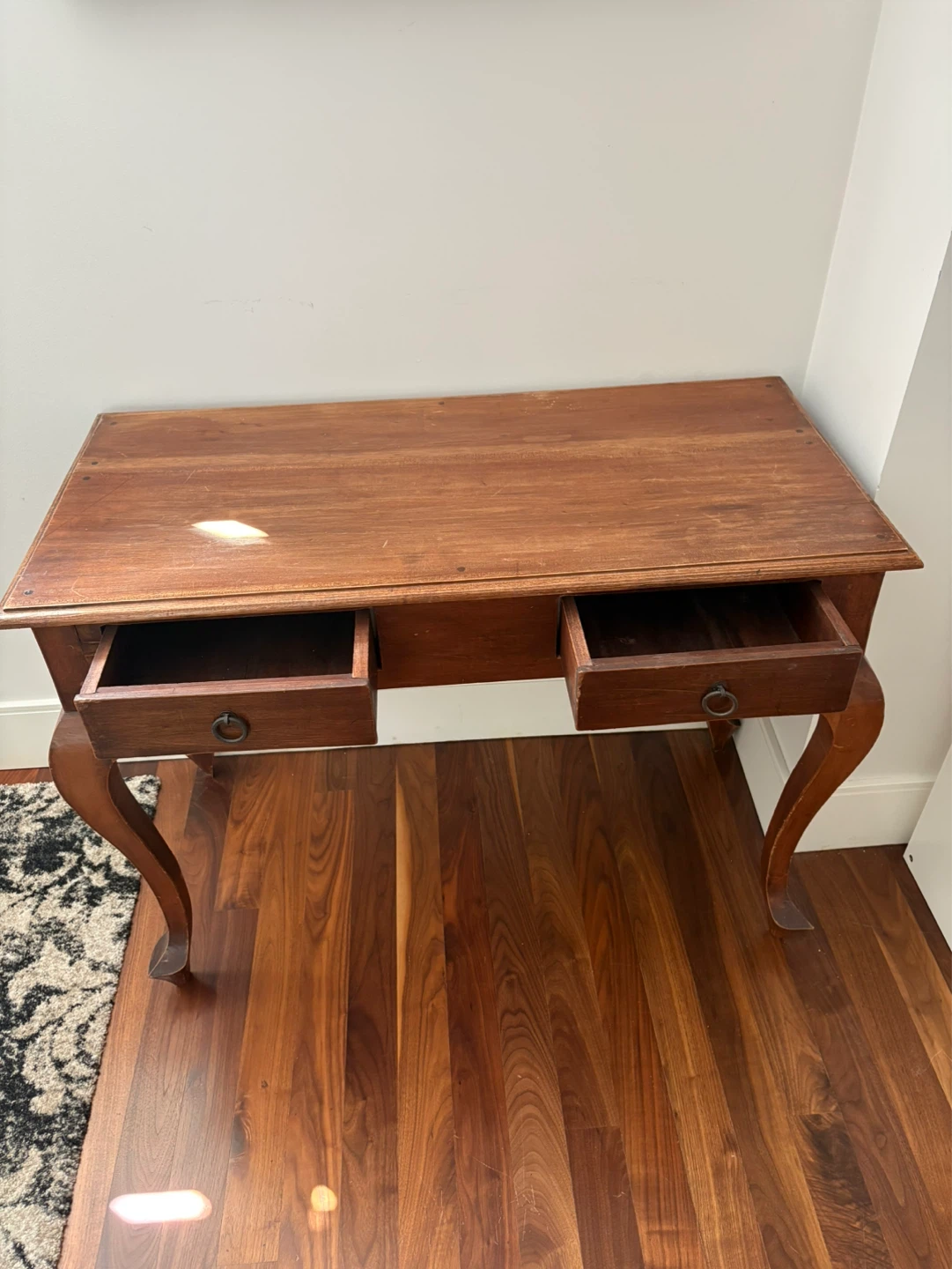 Wooden Desk with Two Drawers - photo 2
