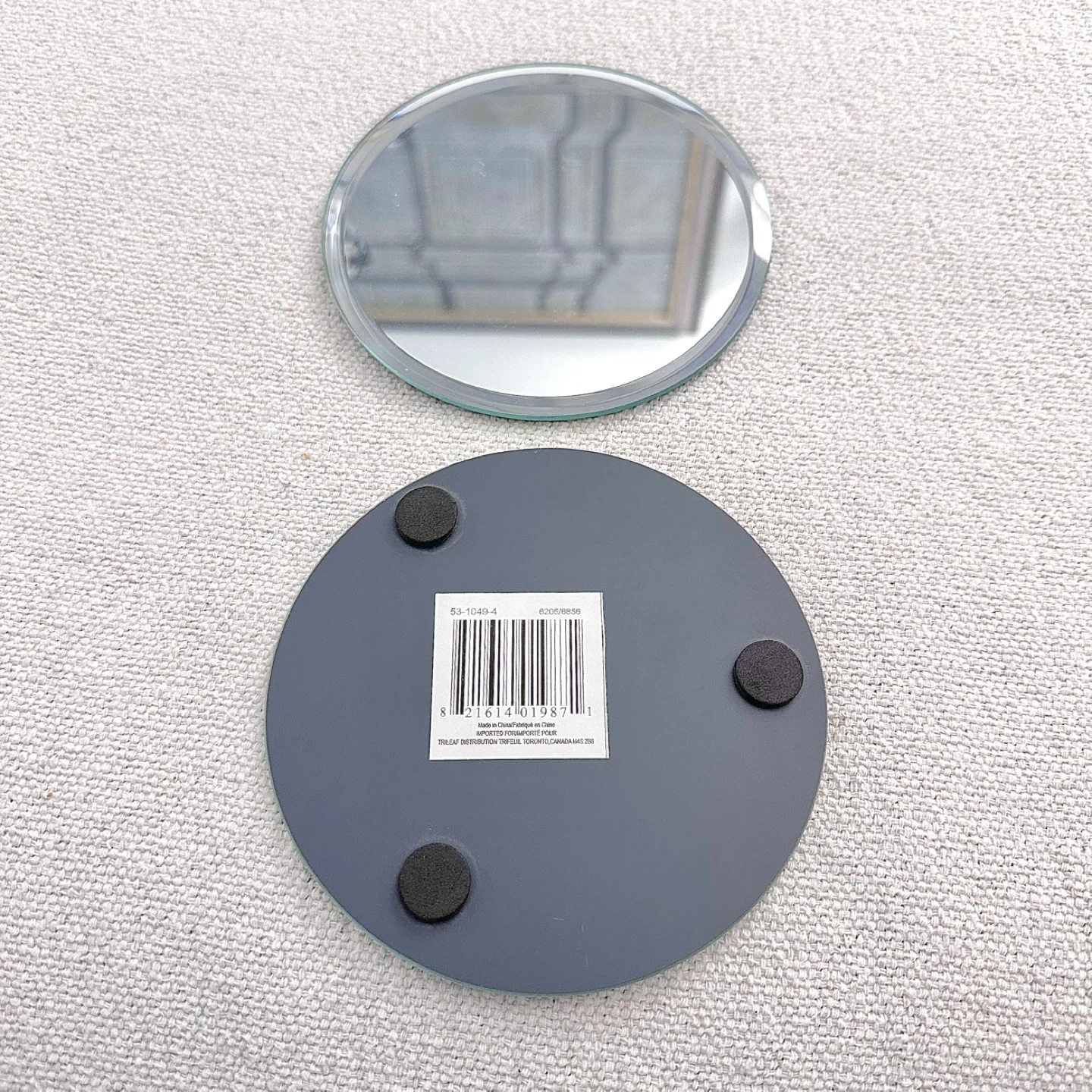 Pair of 5” dia bevelled display mirrors - photo 2