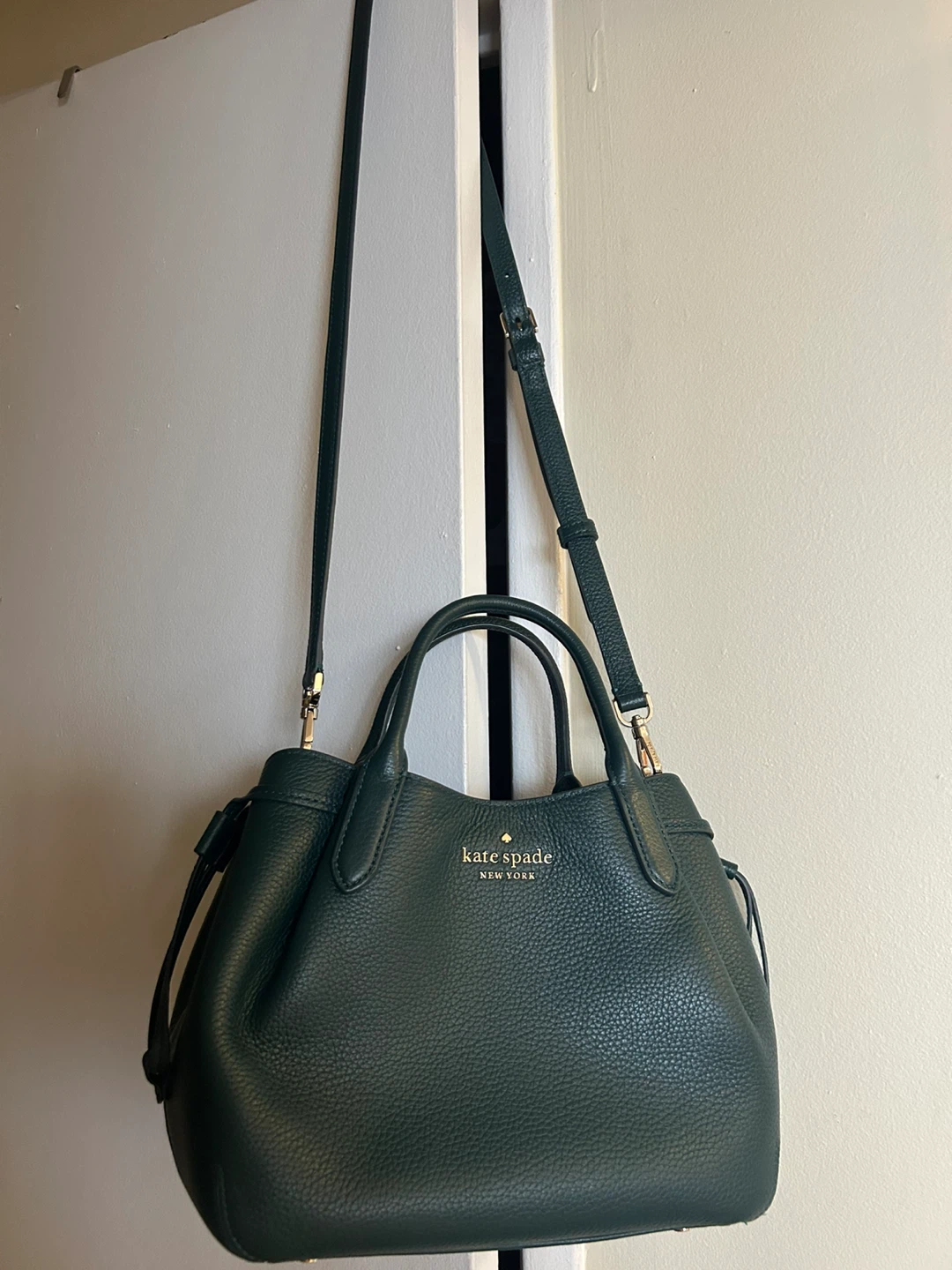 Kate Spade New York Teal Leather Dumpling Small Satchel Bag