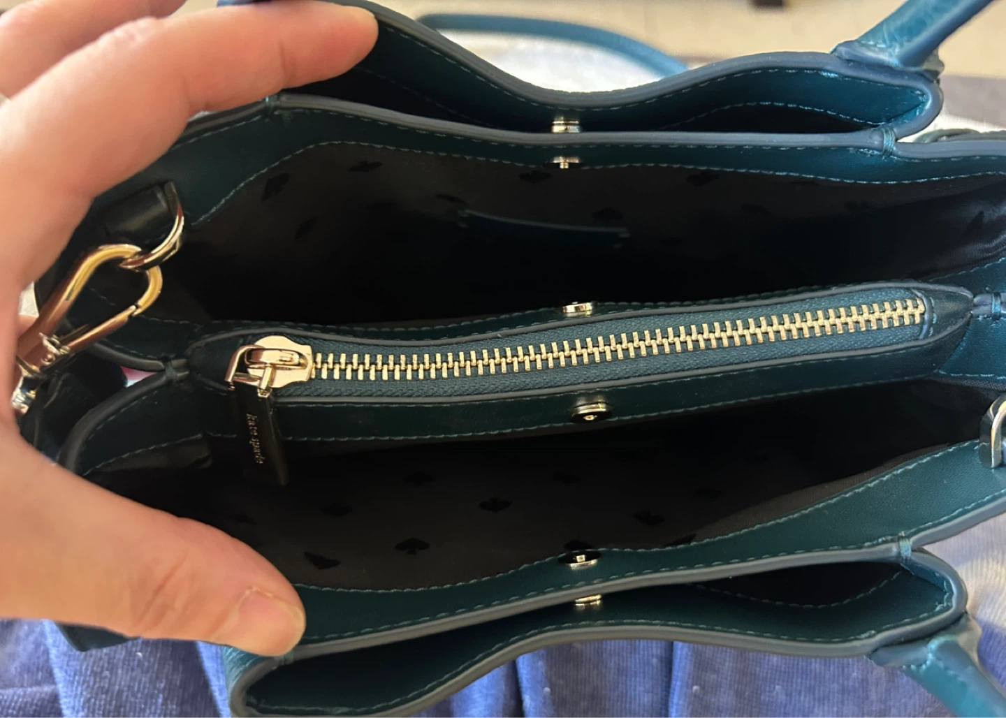 Kate Spade New York Teal Leather Dumpling Small Satchel Bag - photo 2