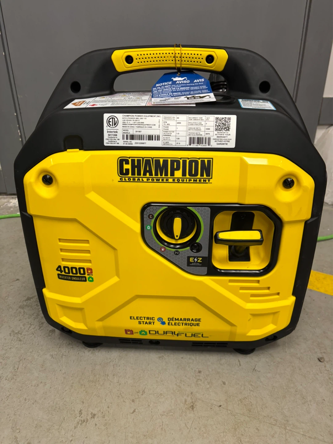 Champion 4000 Watt Dual Fuel Inverter Generator