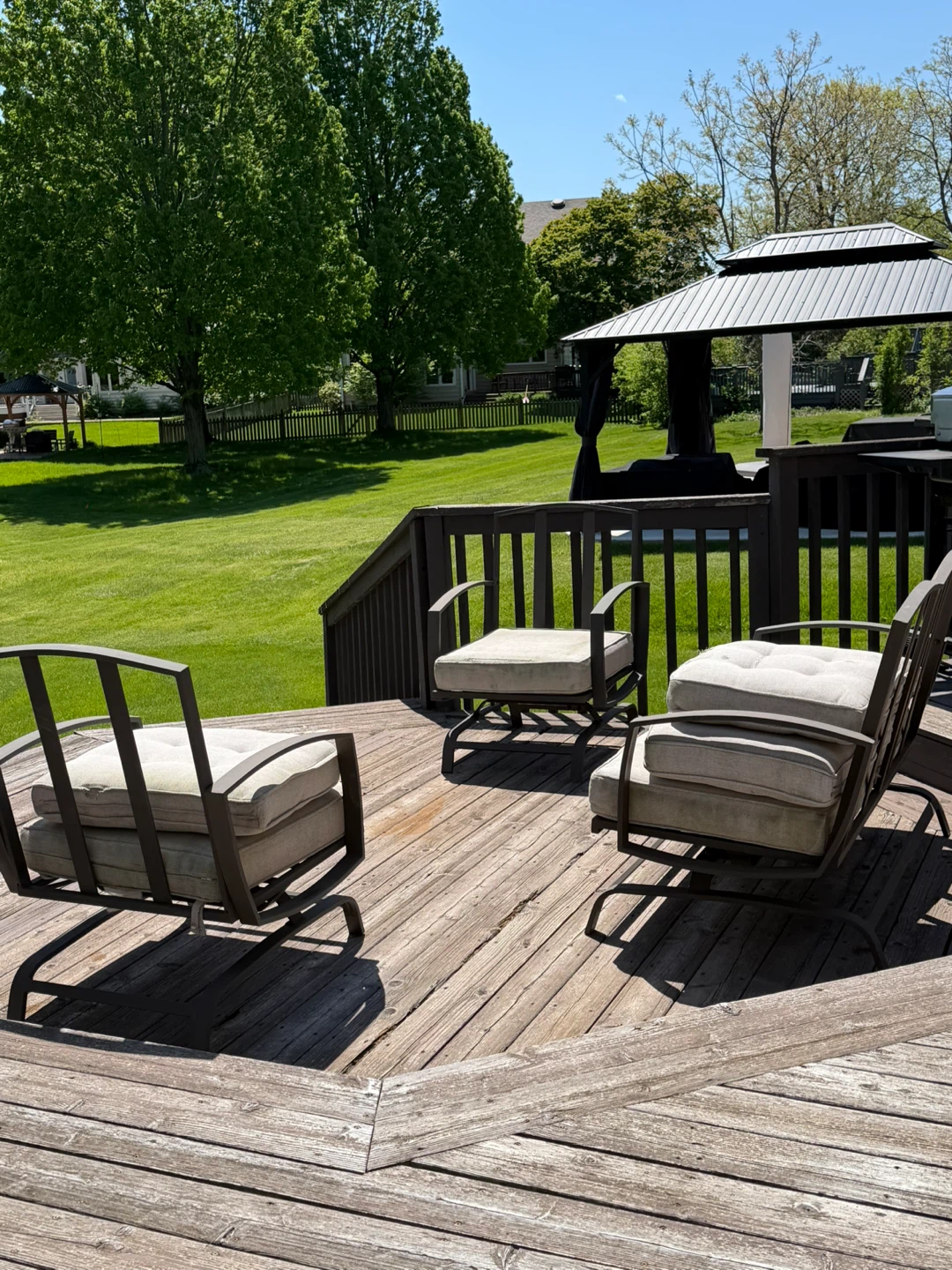 Outdoor Patio Swivel Chairs with Cushions - photo 3