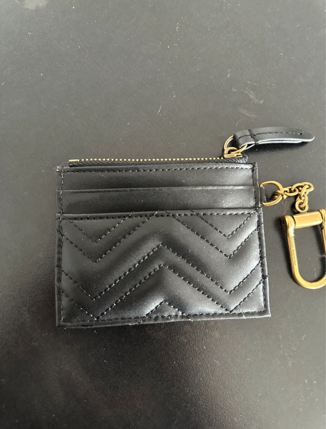 Designer Quilted Marmont Card Case with Zipper - photo 2